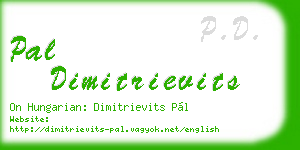 pal dimitrievits business card